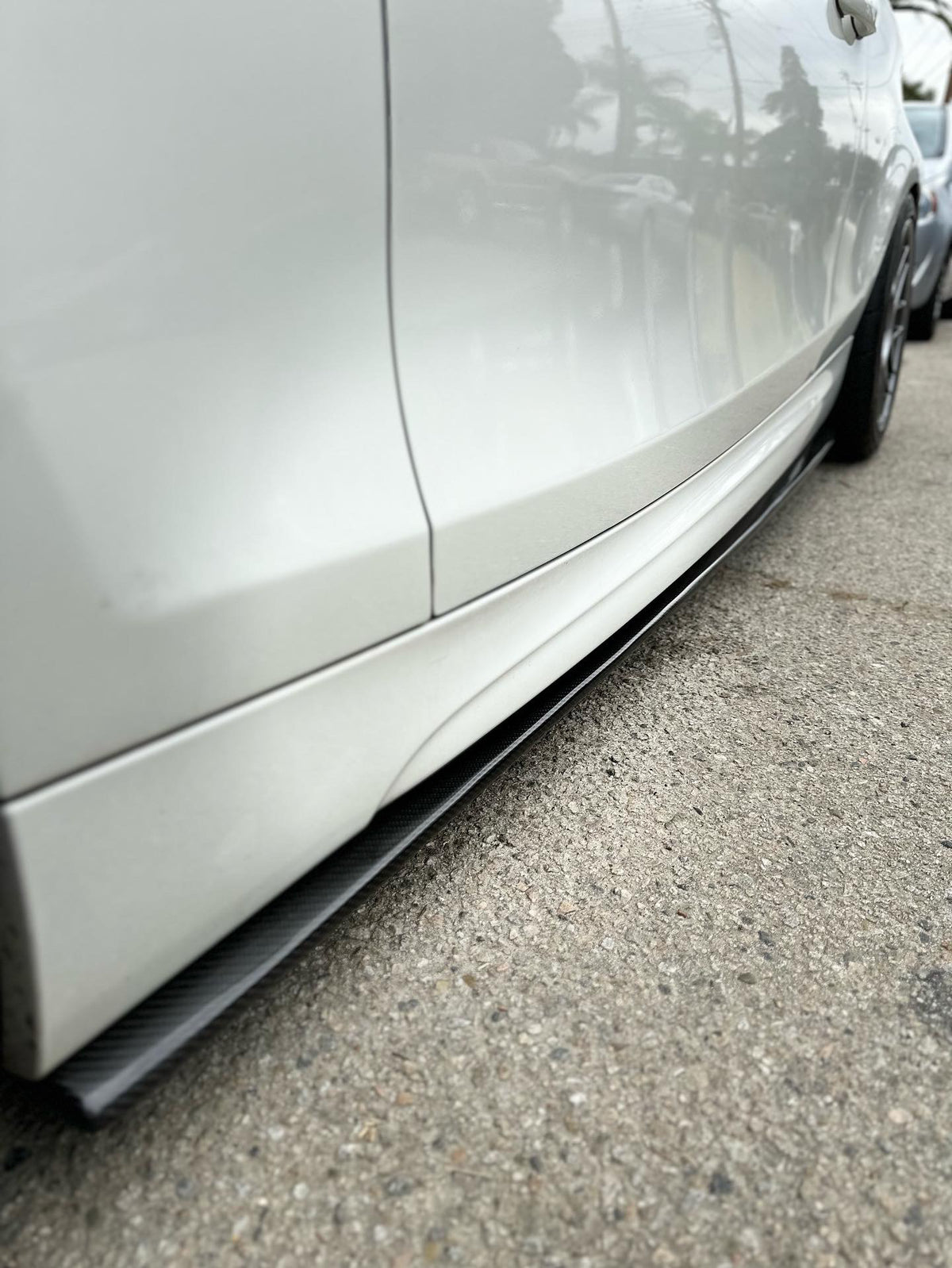 E82 Carbon Fiber Side Skirt Extensions