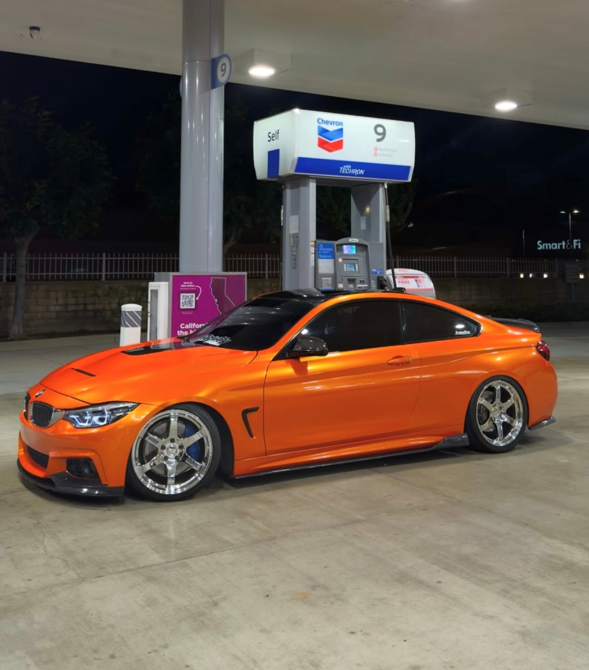 F32 Coupe Carbon Fiber D Style Side Skirt Extensions