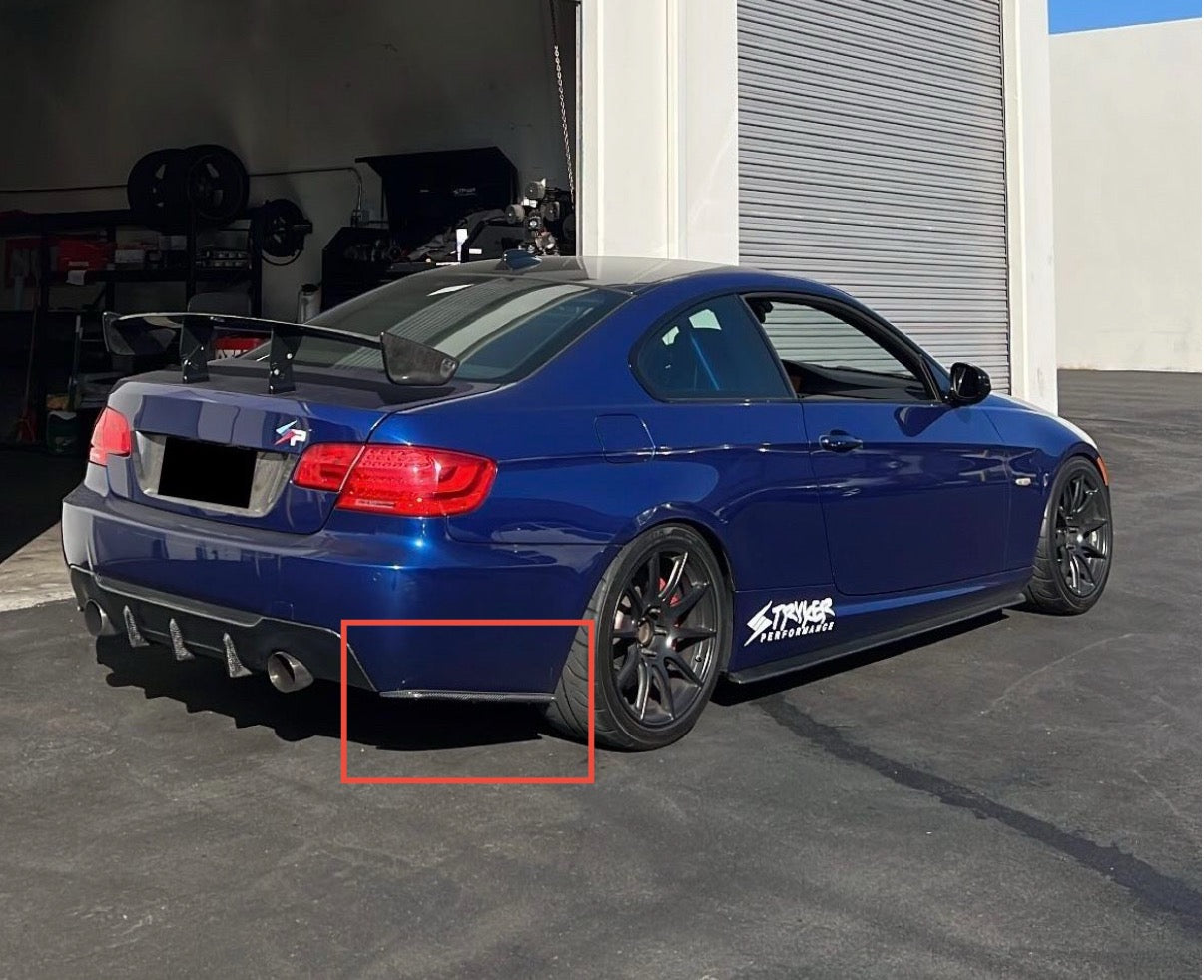 E92 Coupe Carbon Fiber Rear Bumper Extensions