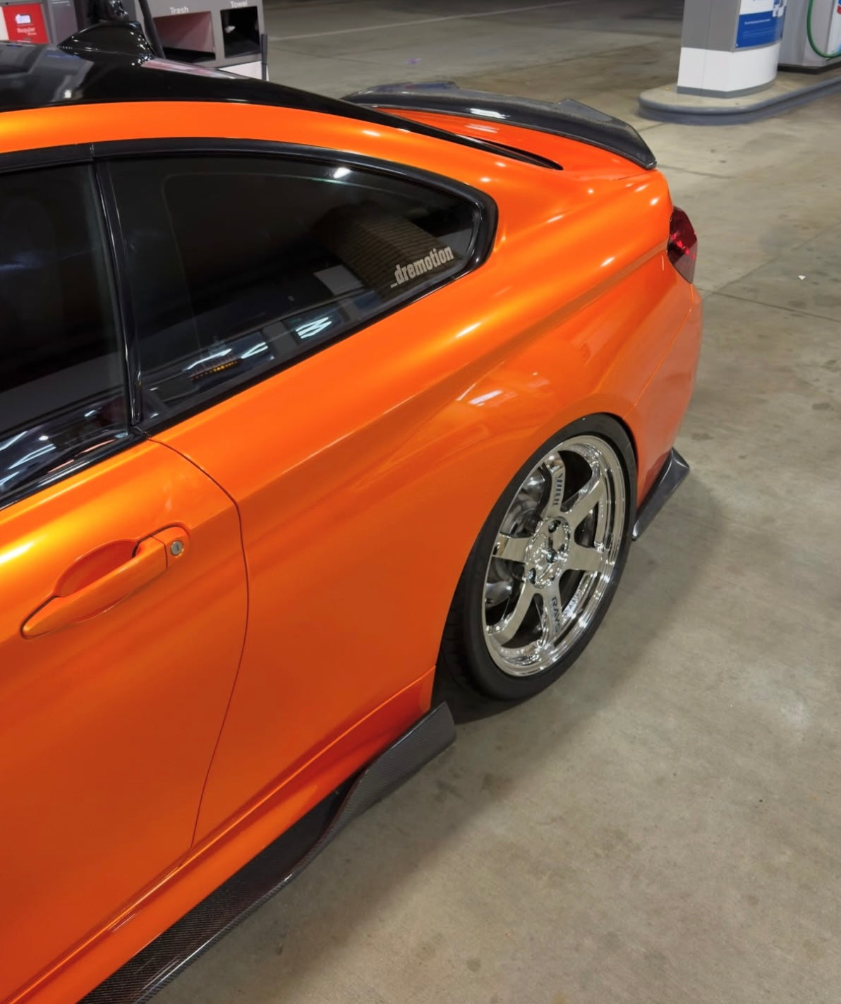 F32 Coupe Carbon Fiber D Style Side Skirt Extensions