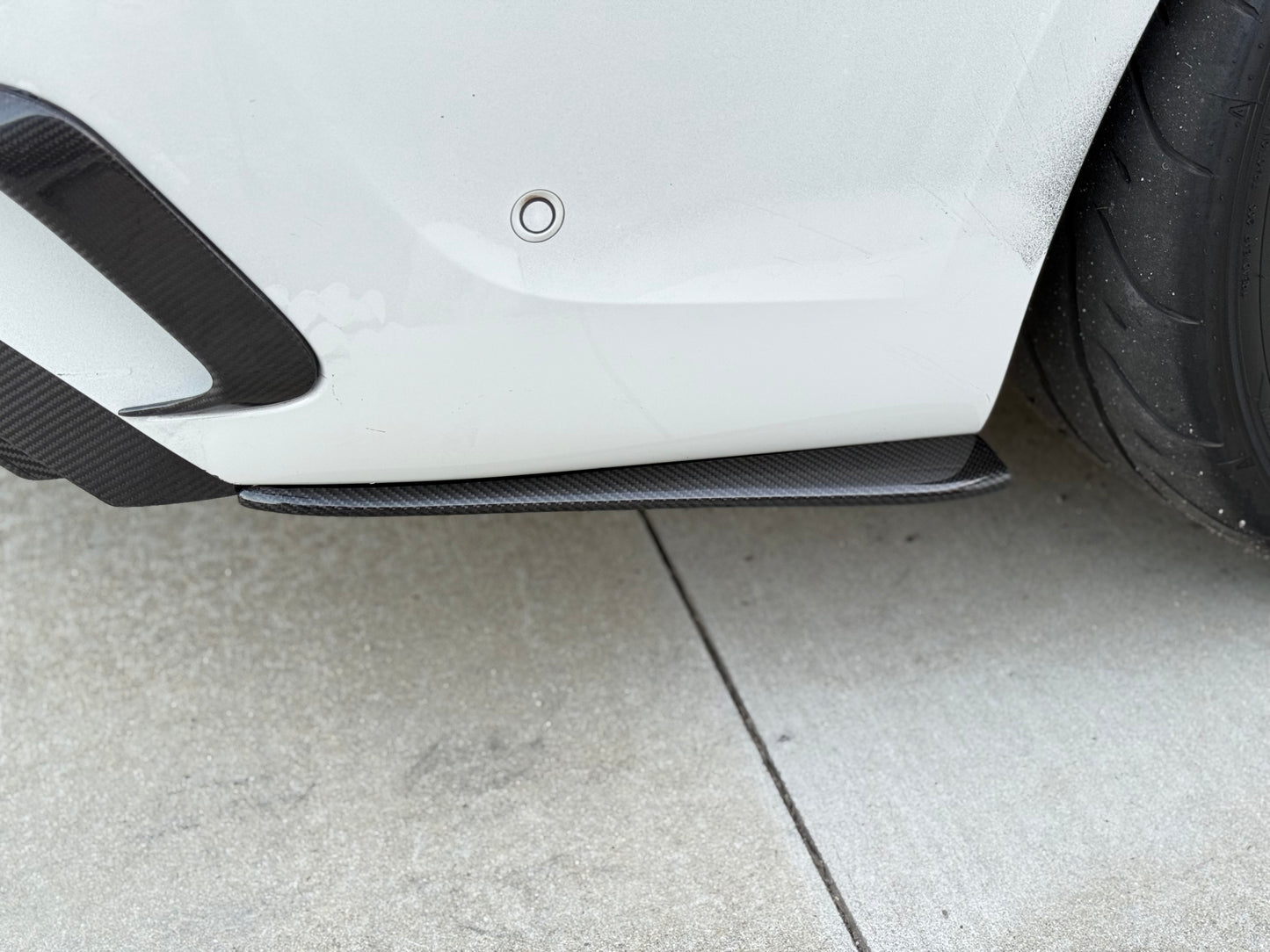 G20 Carbon Fiber CM Style Rear Bumper Side Extensions
