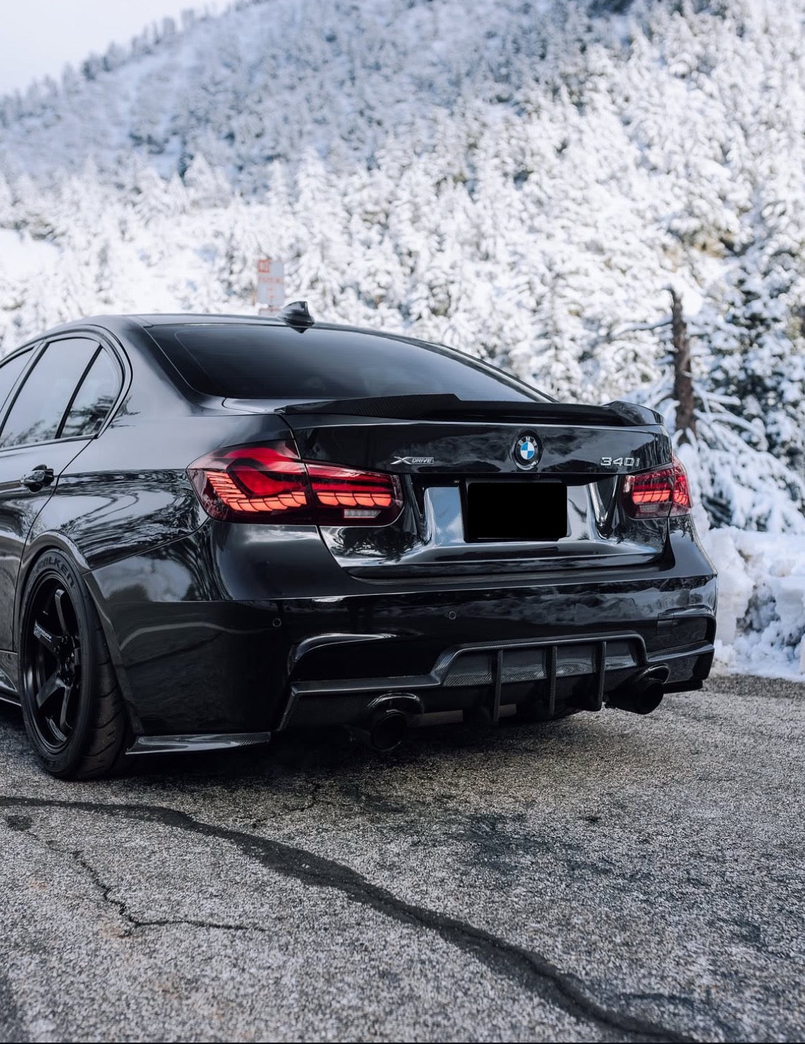 F30 Sedan Carbon Fiber AA Style Rear Diffuser