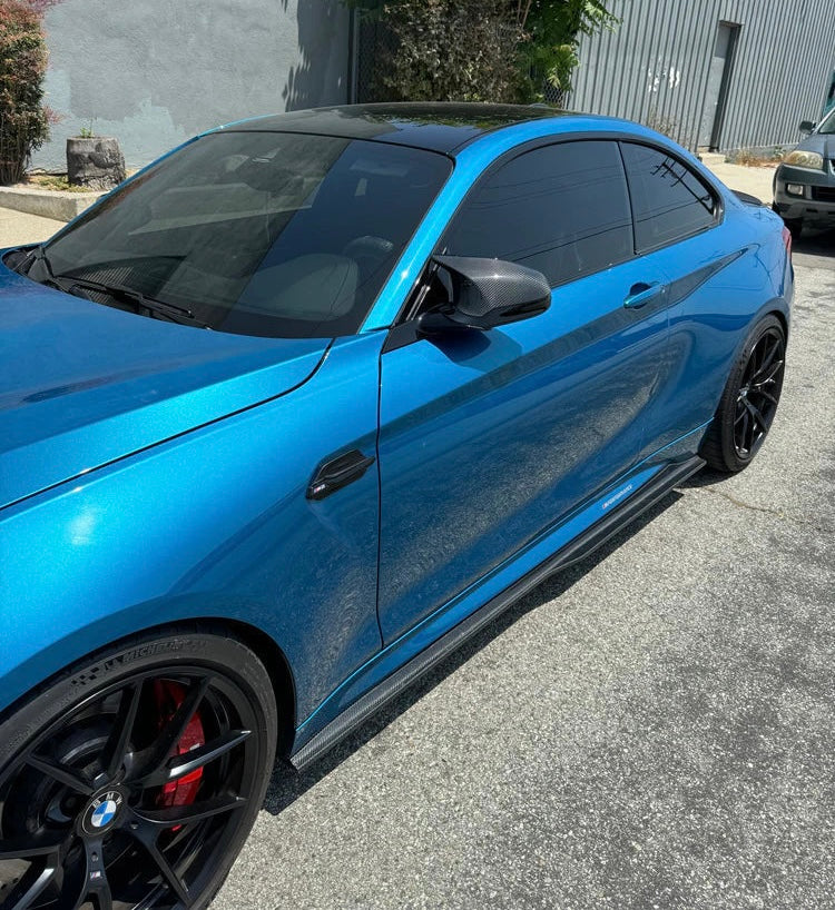 F87 M2 Coupe Carbon Fiber PSM Style Side Skirt Extensions