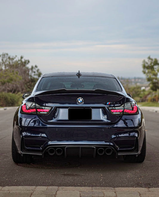 F8X Carbon Fiber V Style Rear Diffuser (3 Piece)