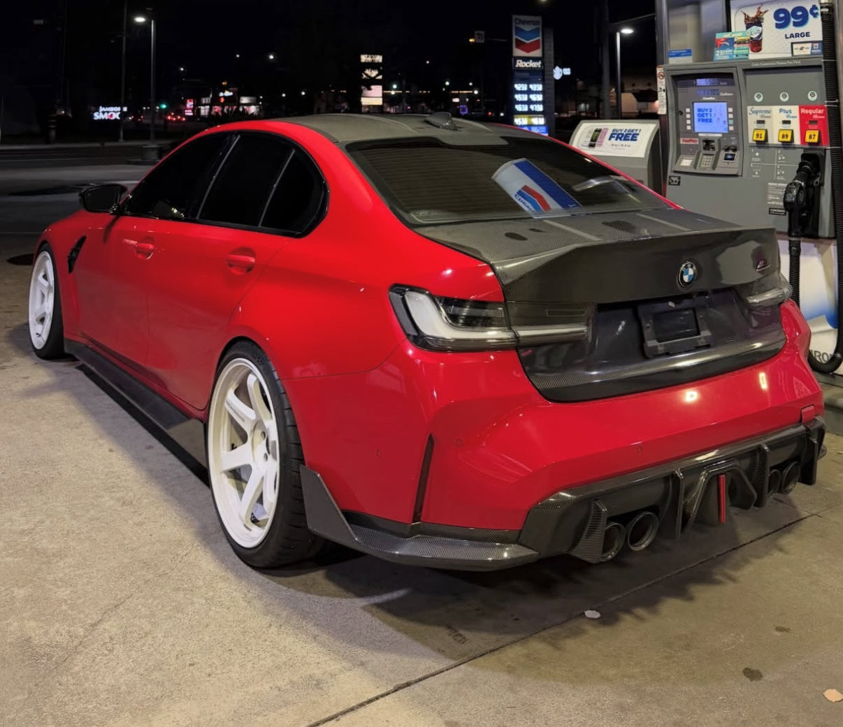 G80 M3 Sedan Carbon Fiber MP Style Rear Bumper Extensions