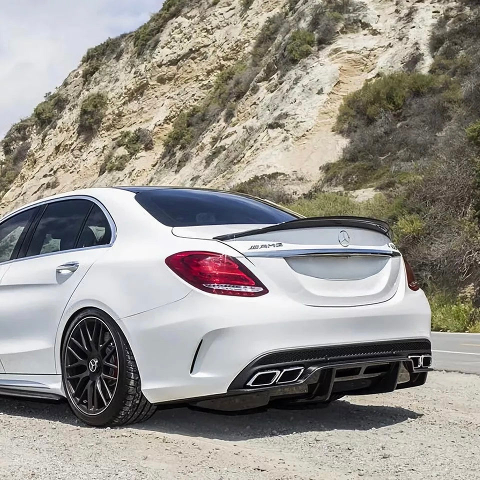 C-Class Sedan W205 Carbon Fiber PSM Style Trunk Spoiler